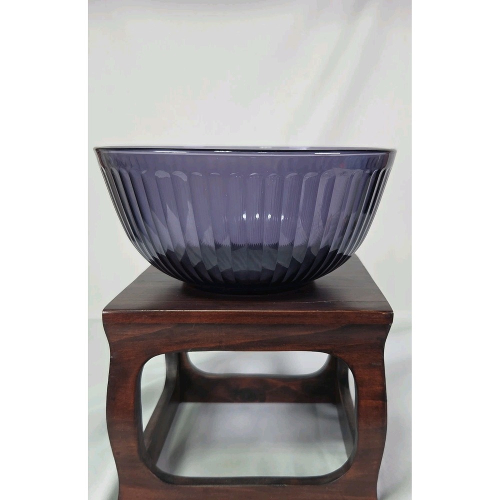 Vintage Pyrex Ribbed Amethyst 10 Cup Mixing Bowl #7403-S
